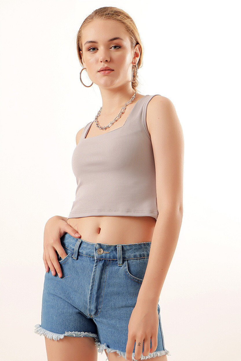 0435 Fitilli Crop Bluz 