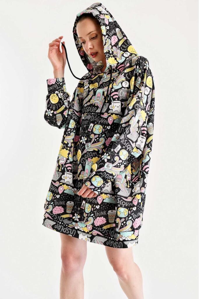 Oversize Sweat Elbise