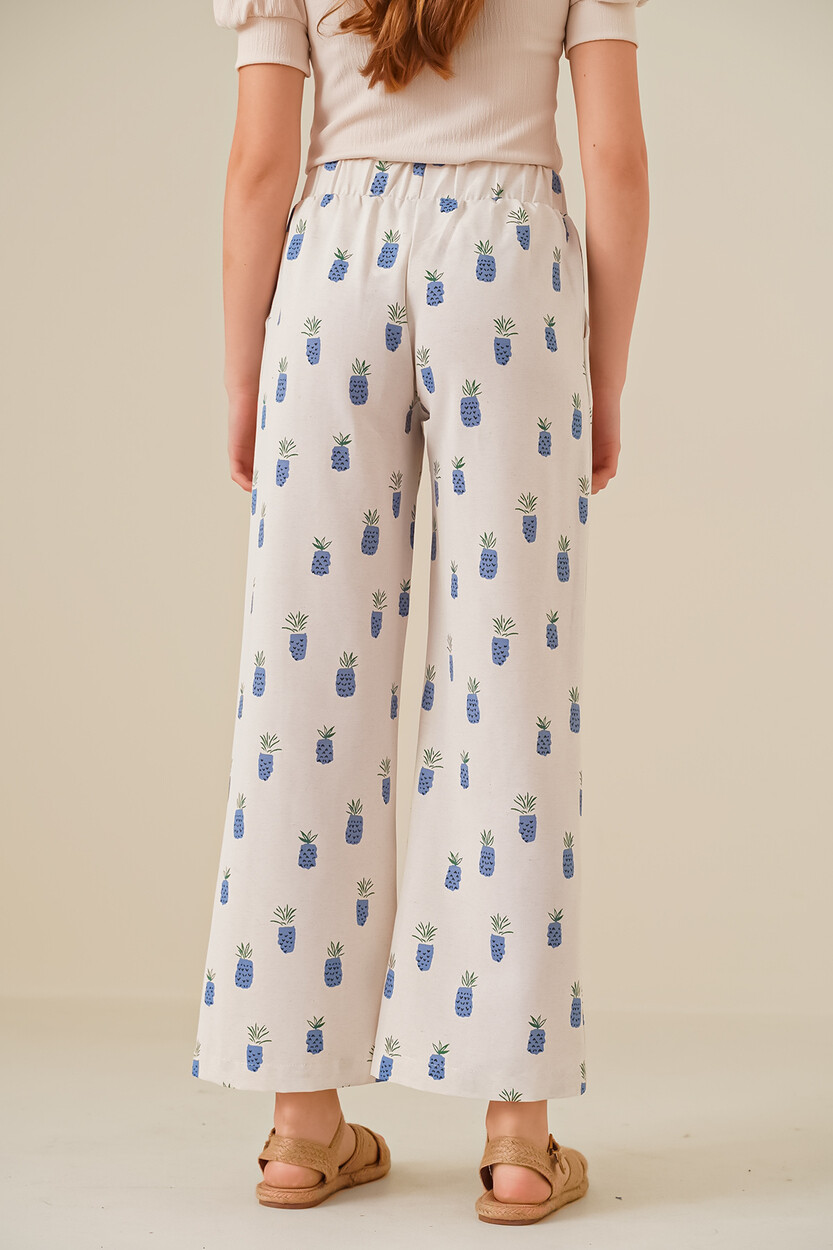 6554 Desenli Bol Paça Pantolon 