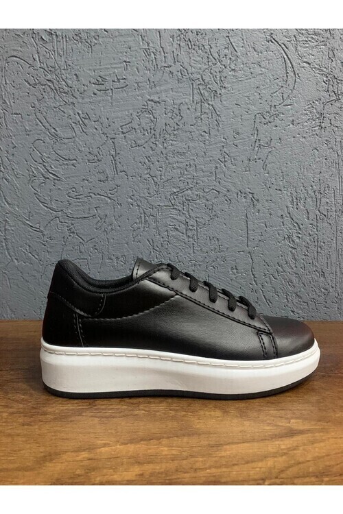  Bağcıklı Termo Taban Sneaker Deri Spor Ayakkabı