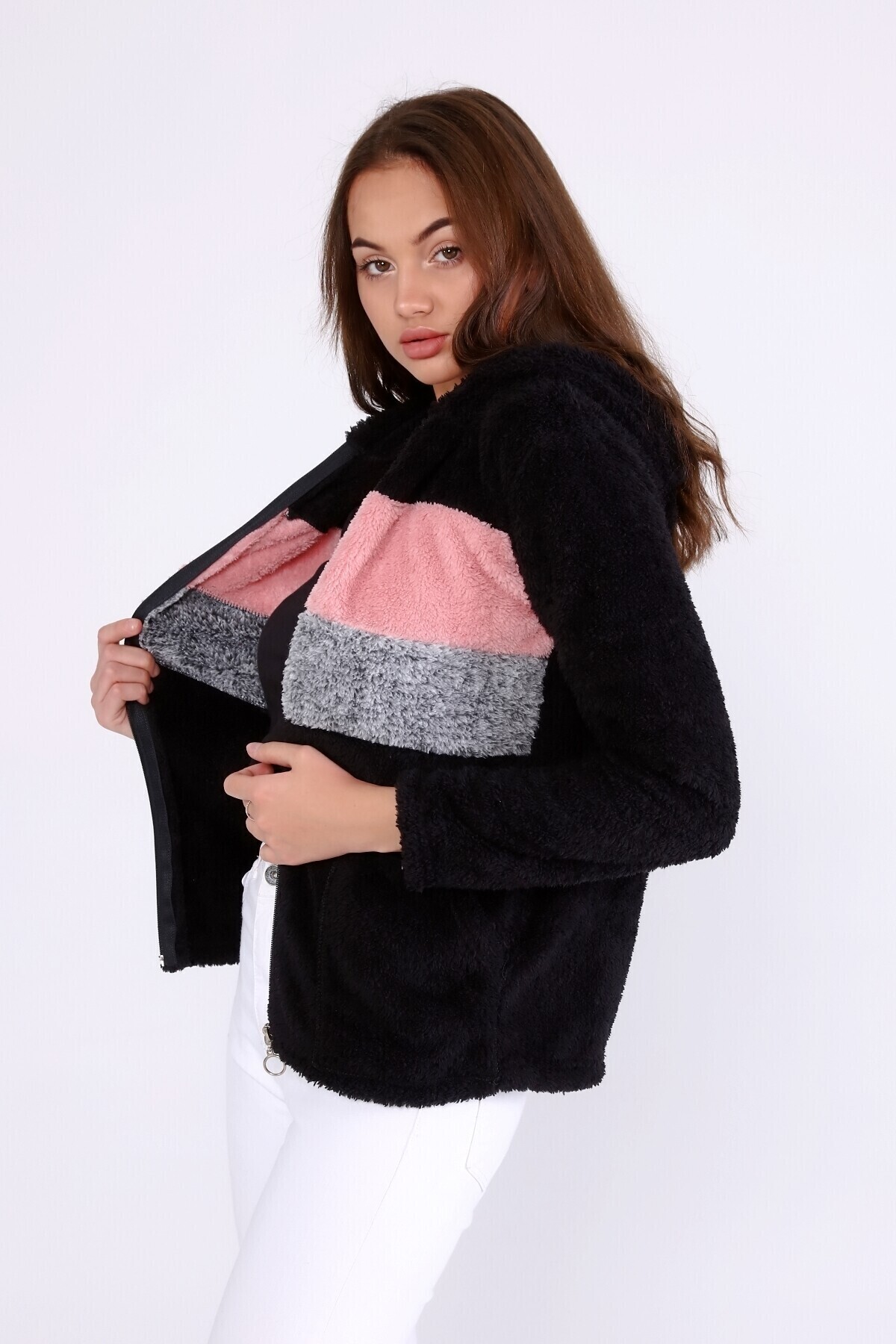 Bloklu Polar Sweat
