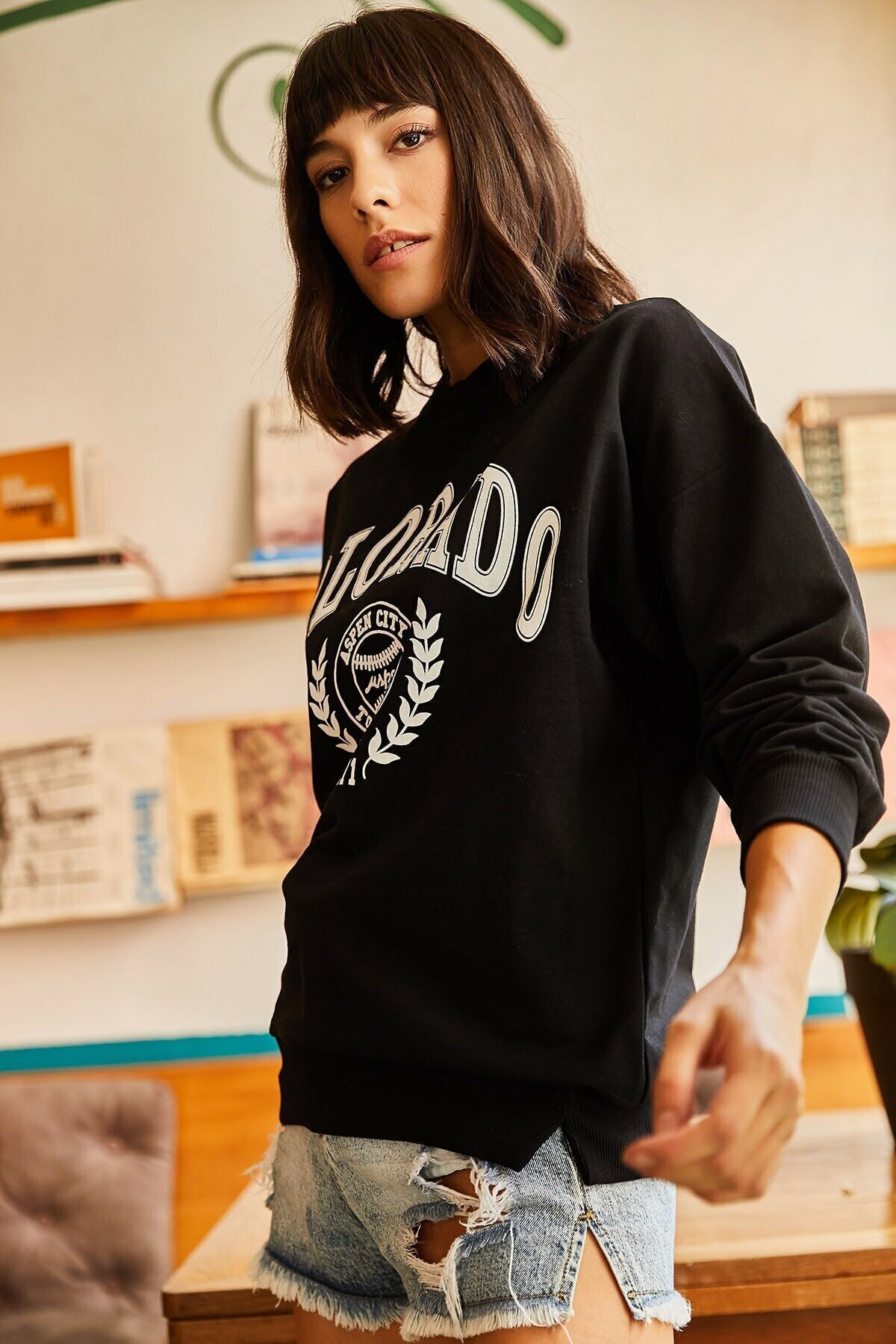Colorado Baskılı Sweatshirt