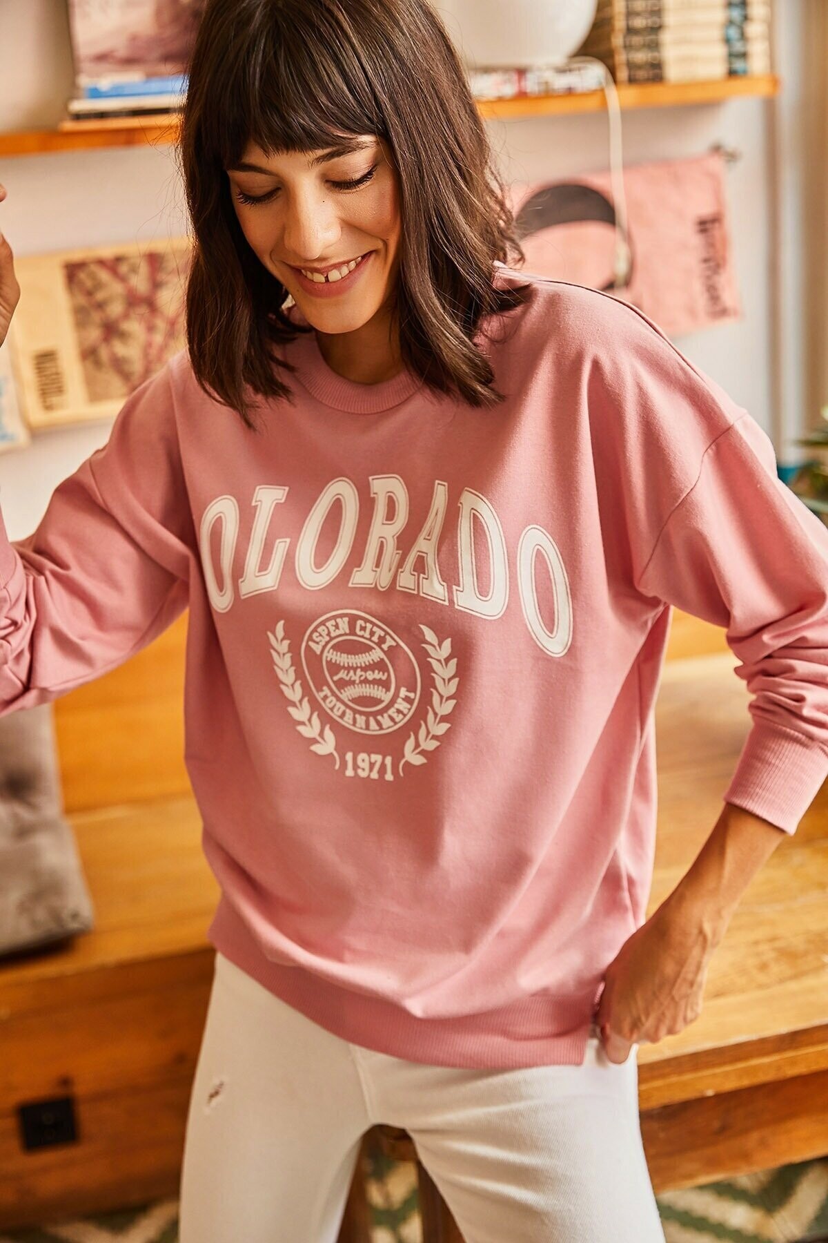 Colorado Baskılı Sweatshirt