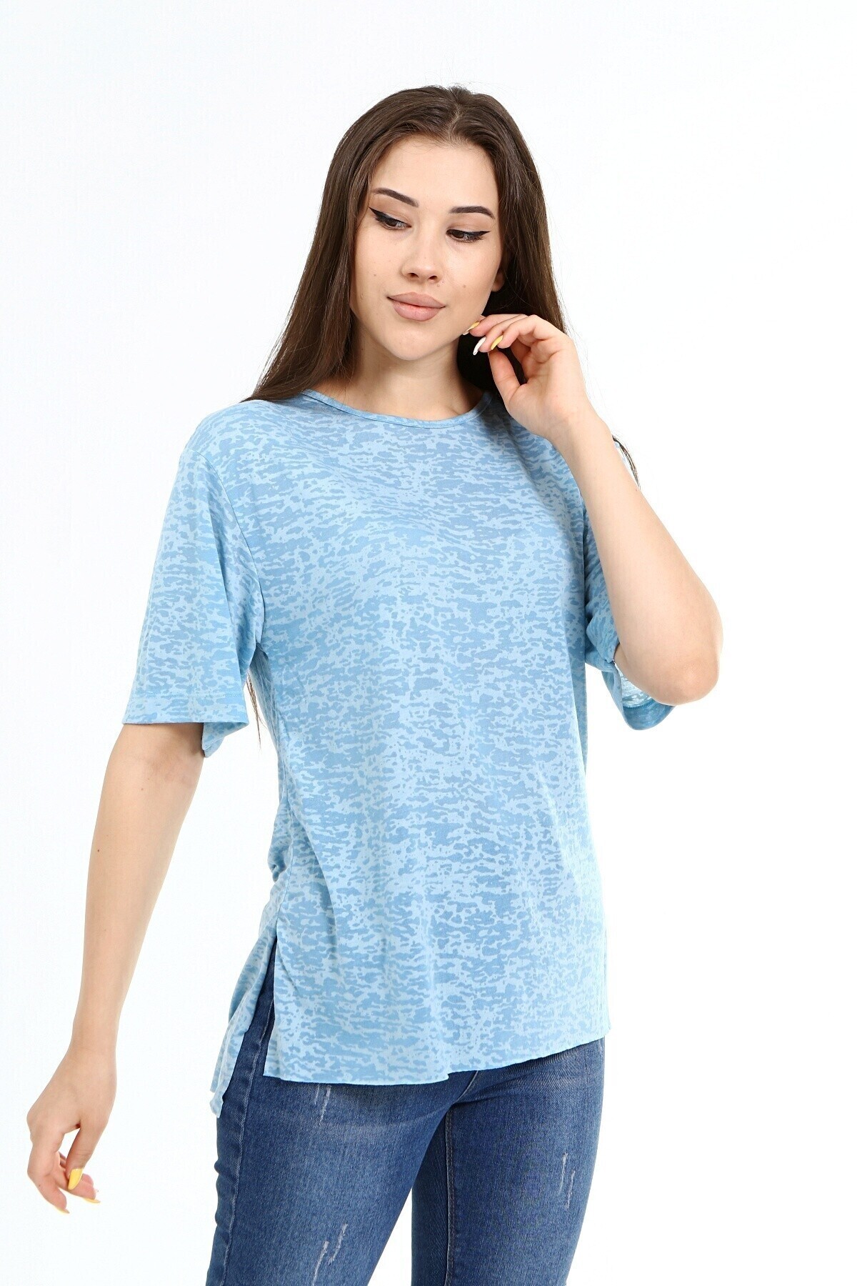 Desenli Basic T-Shirt
