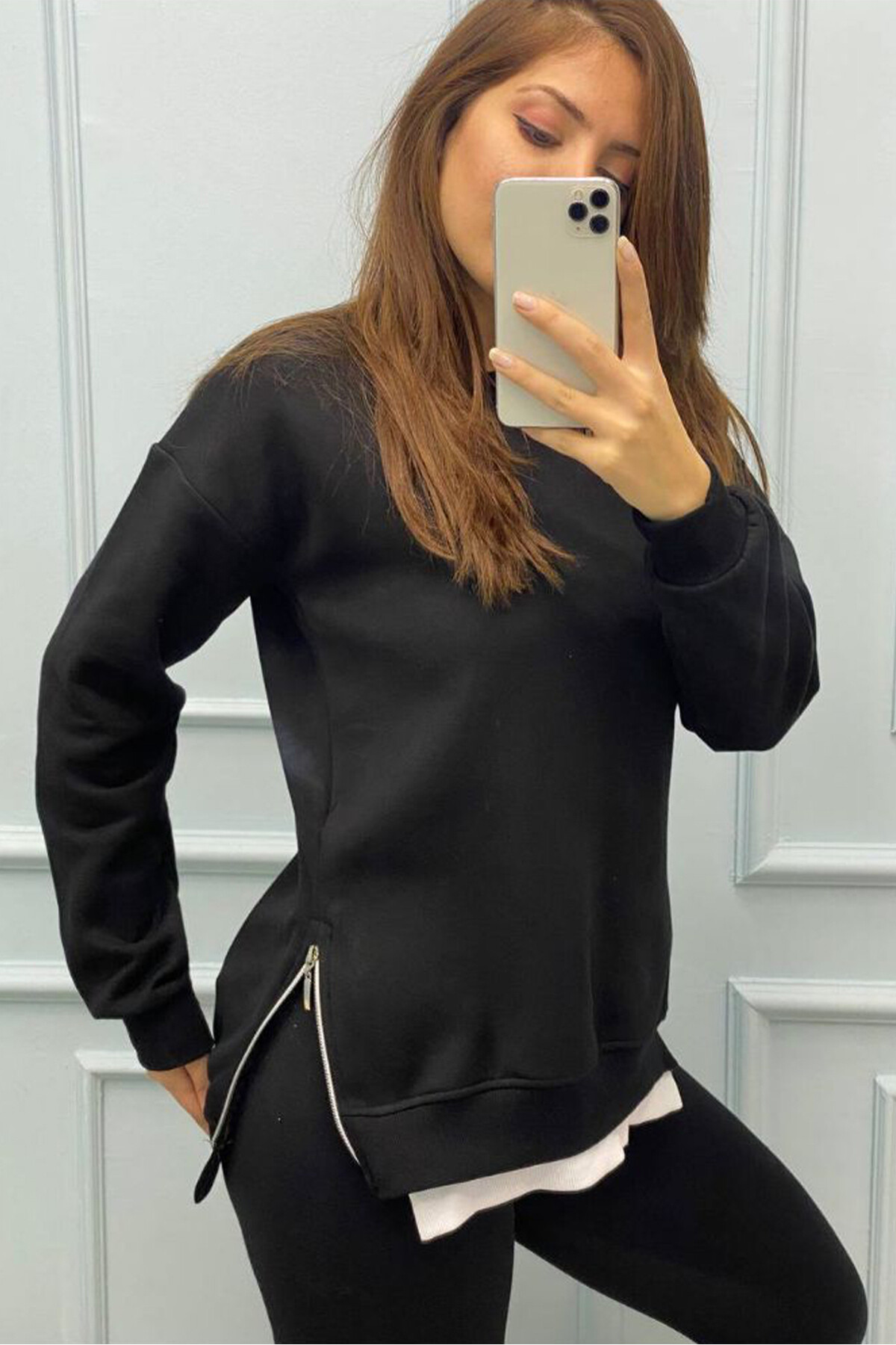 Fermuar Detay Sweatshirt