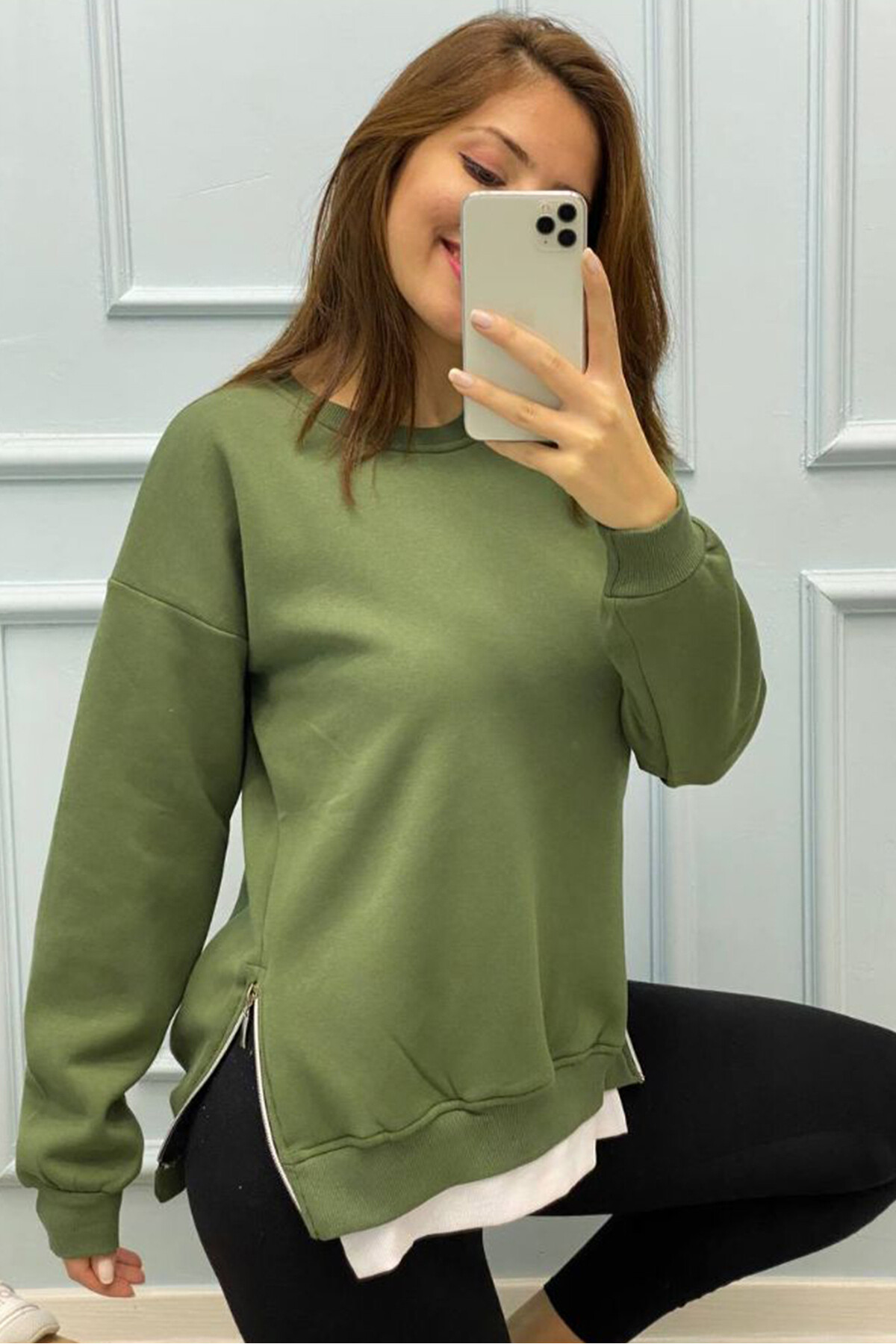 Fermuar Detay Sweatshirt