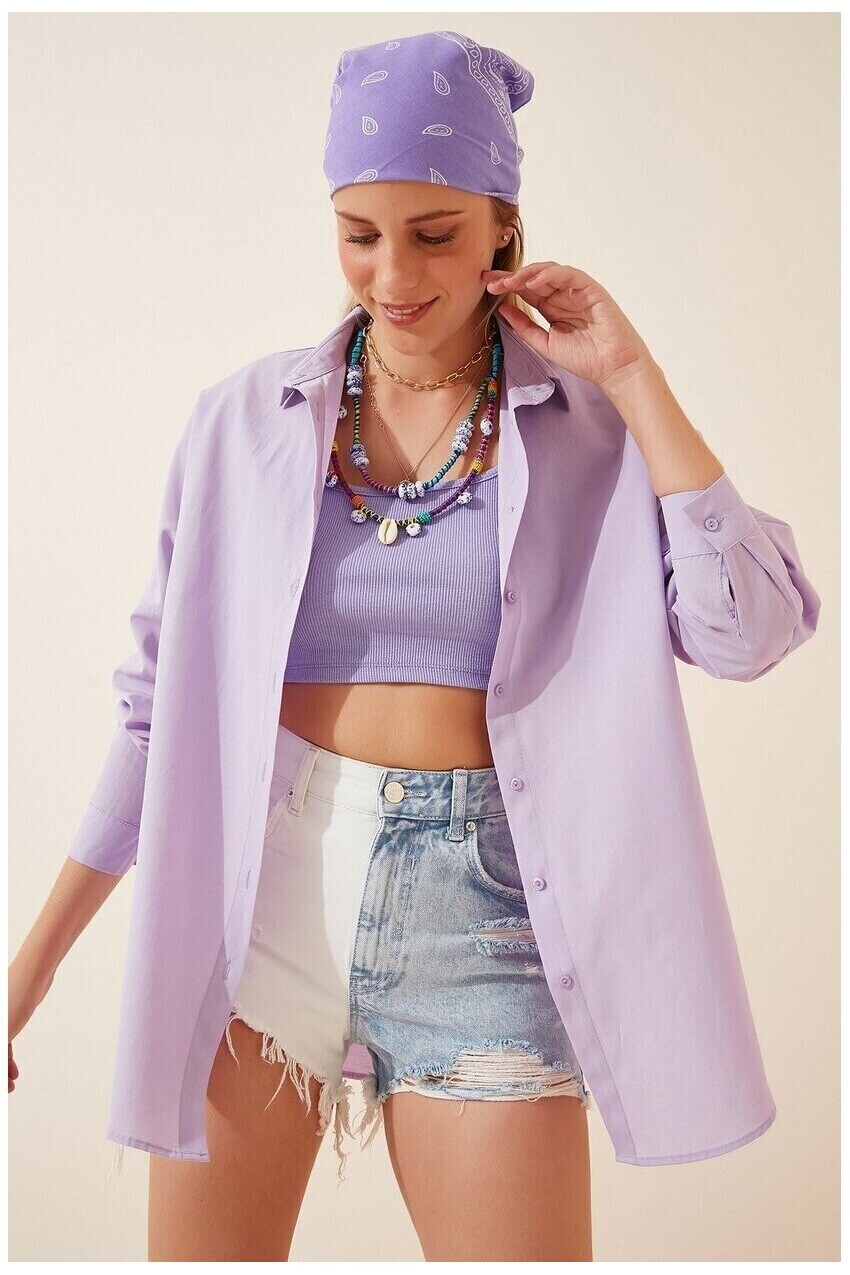 Oversize Uzun Basic Gömlek
