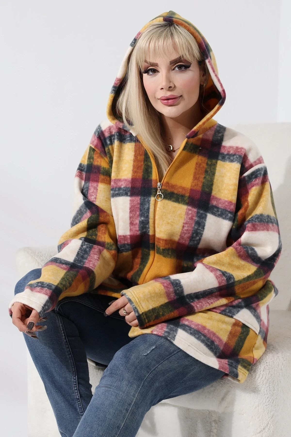 Büyük Beden Polar Sweatshirt