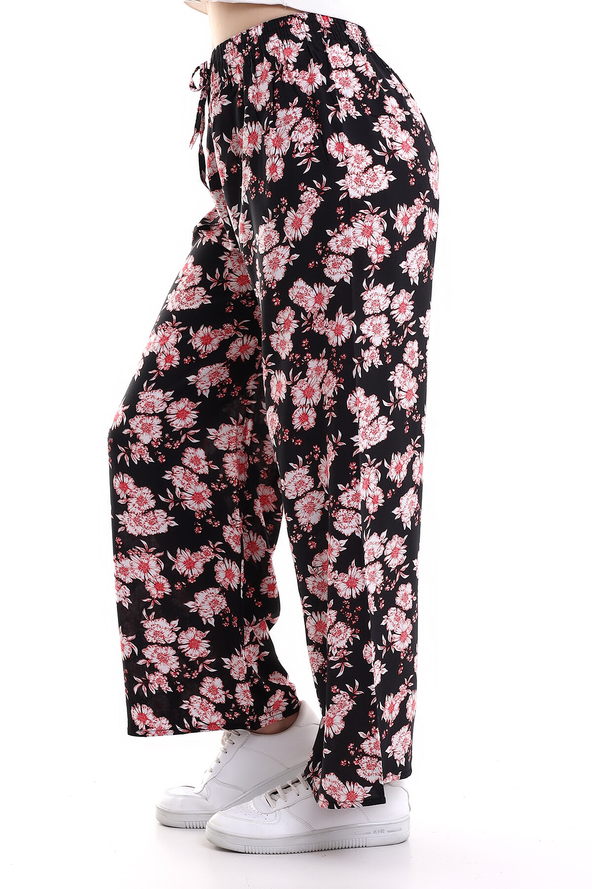 Desenli Bol Paça Pantolon