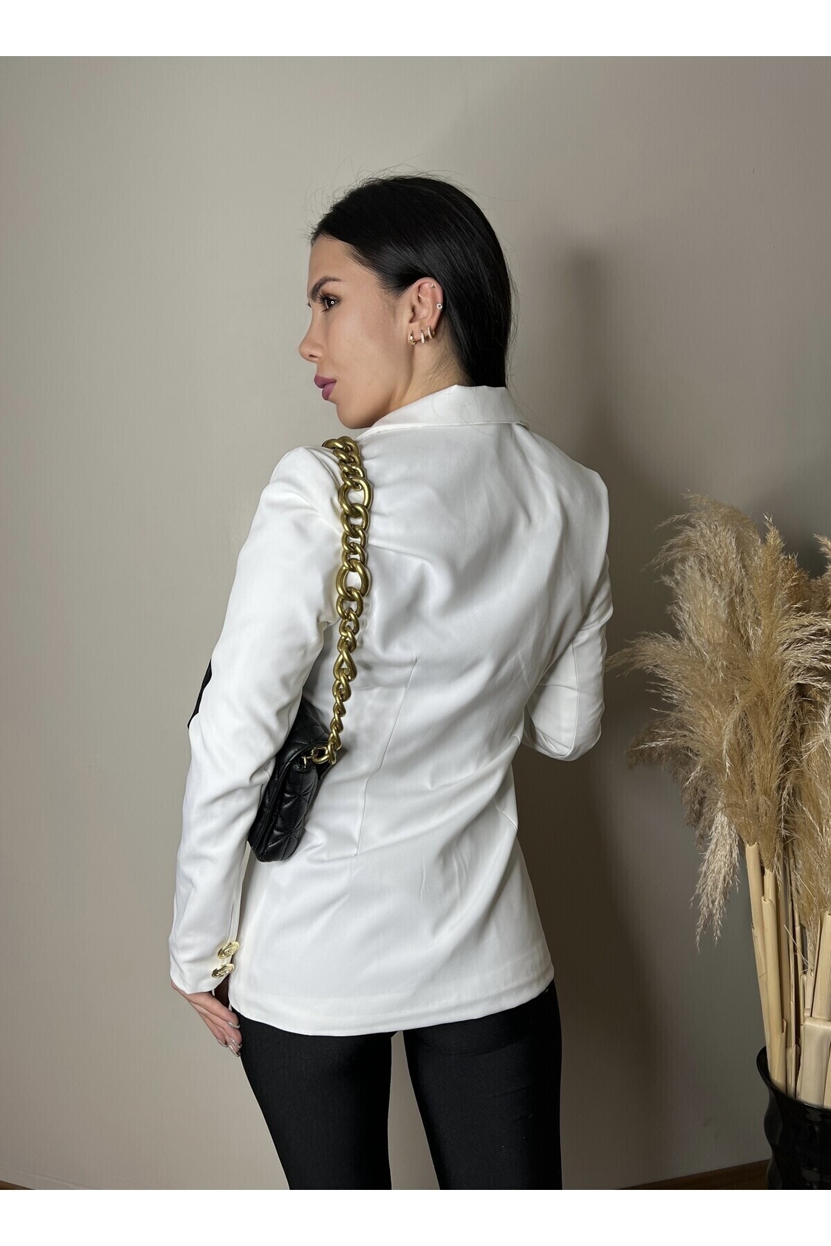 Düğme Detay Blazer Ceket