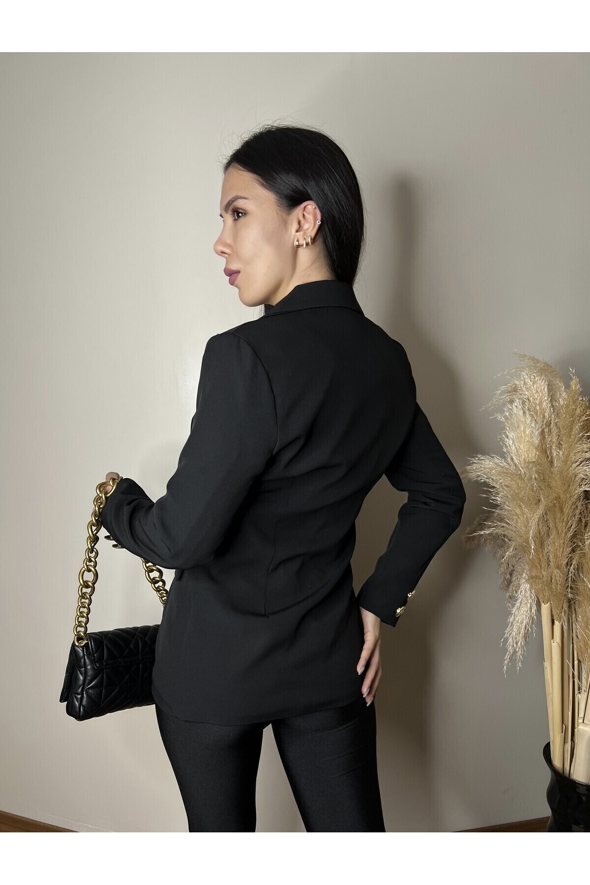 Düğme Detay Blazer Ceket