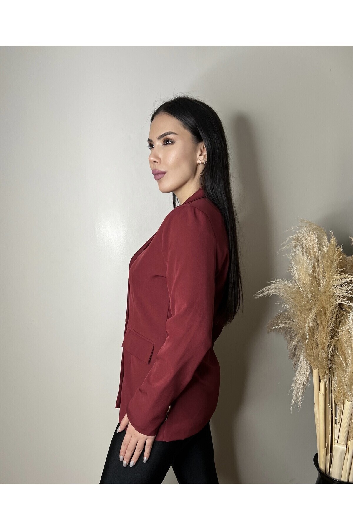 Düğme Detay Blazer Ceket