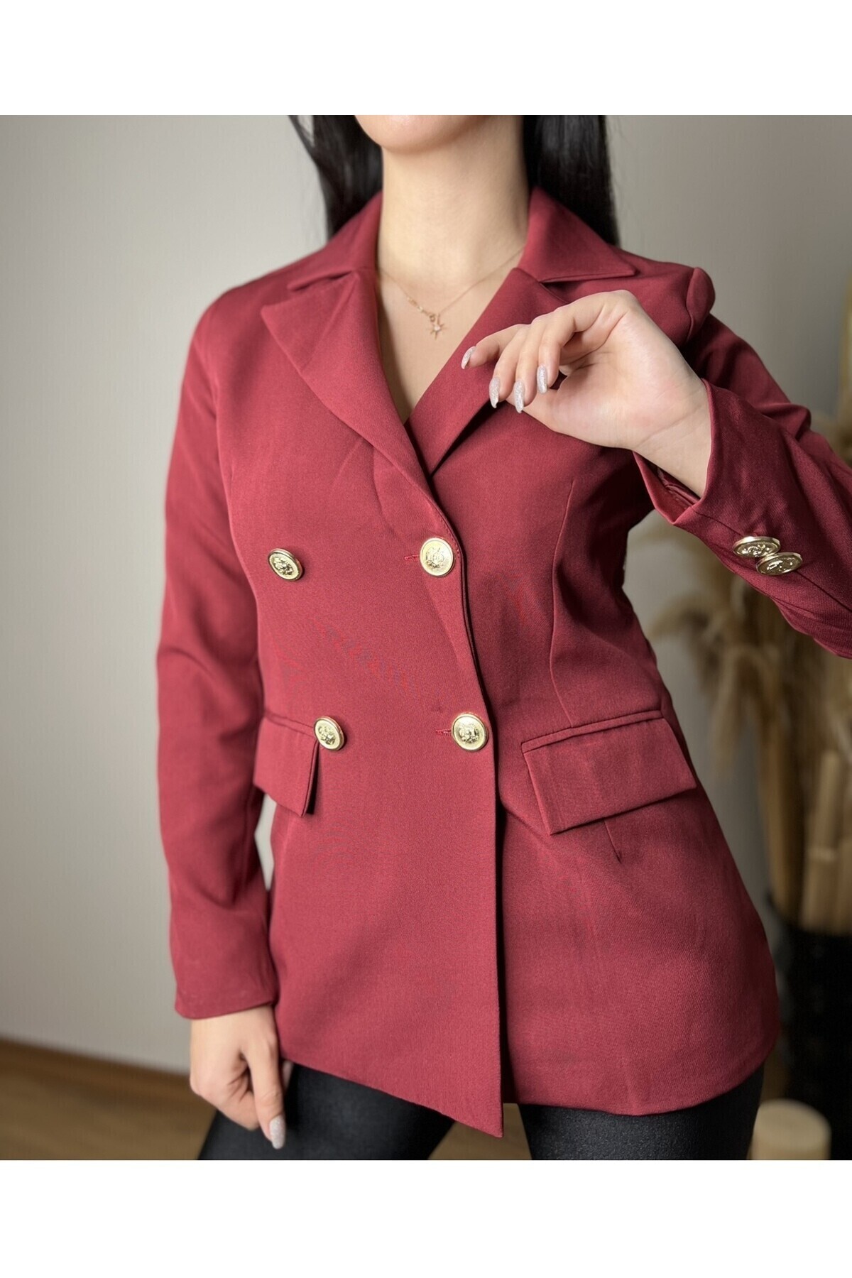 Düğme Detay Blazer Ceket