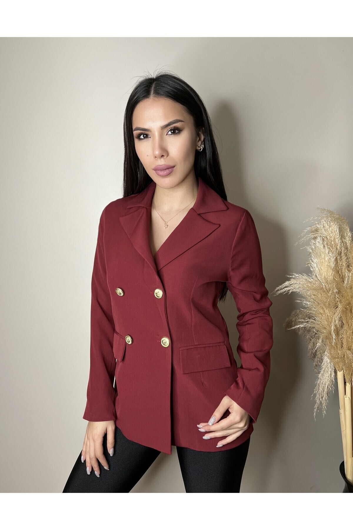 Düğme Detay Blazer Ceket