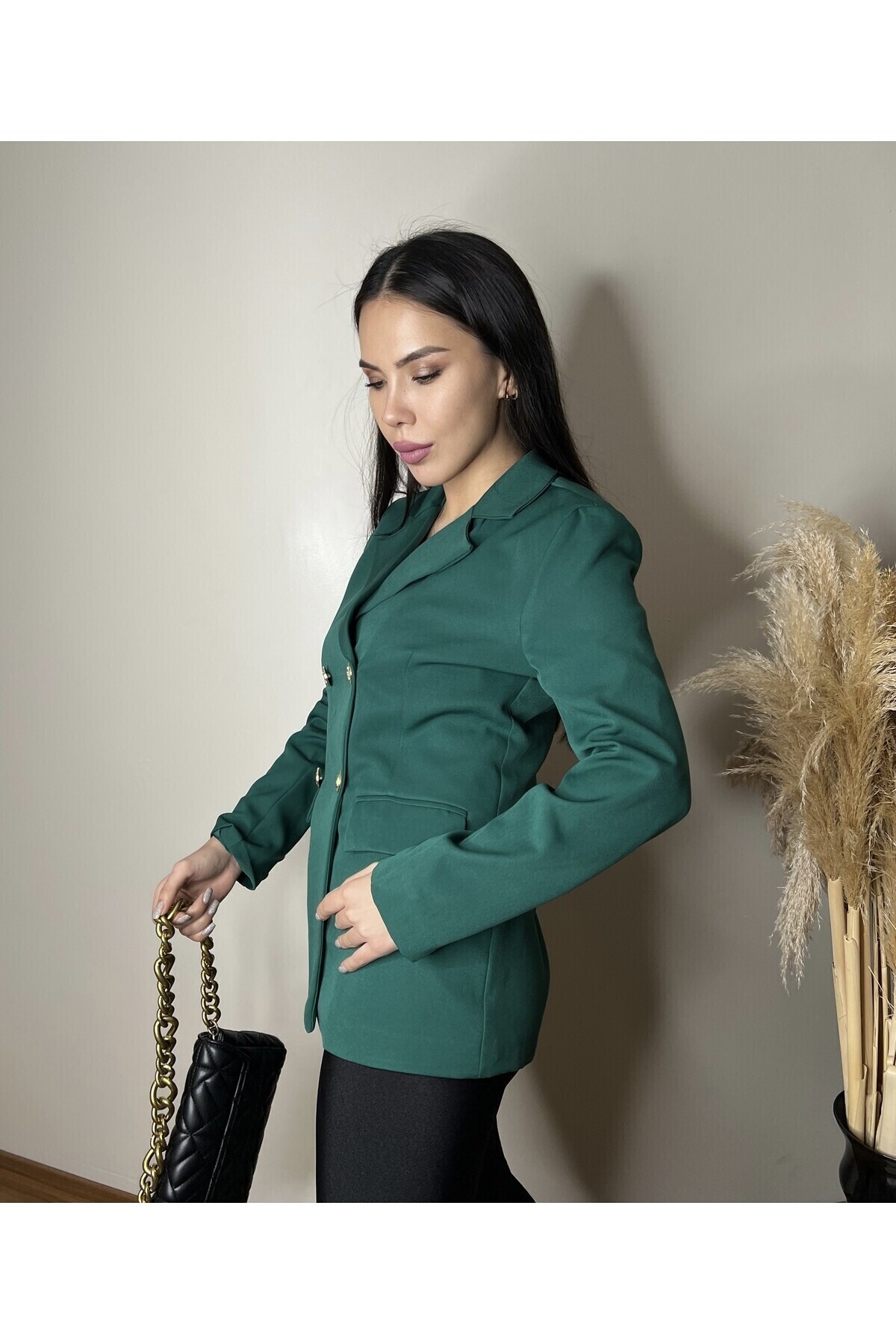 Düğme Detay Blazer Ceket