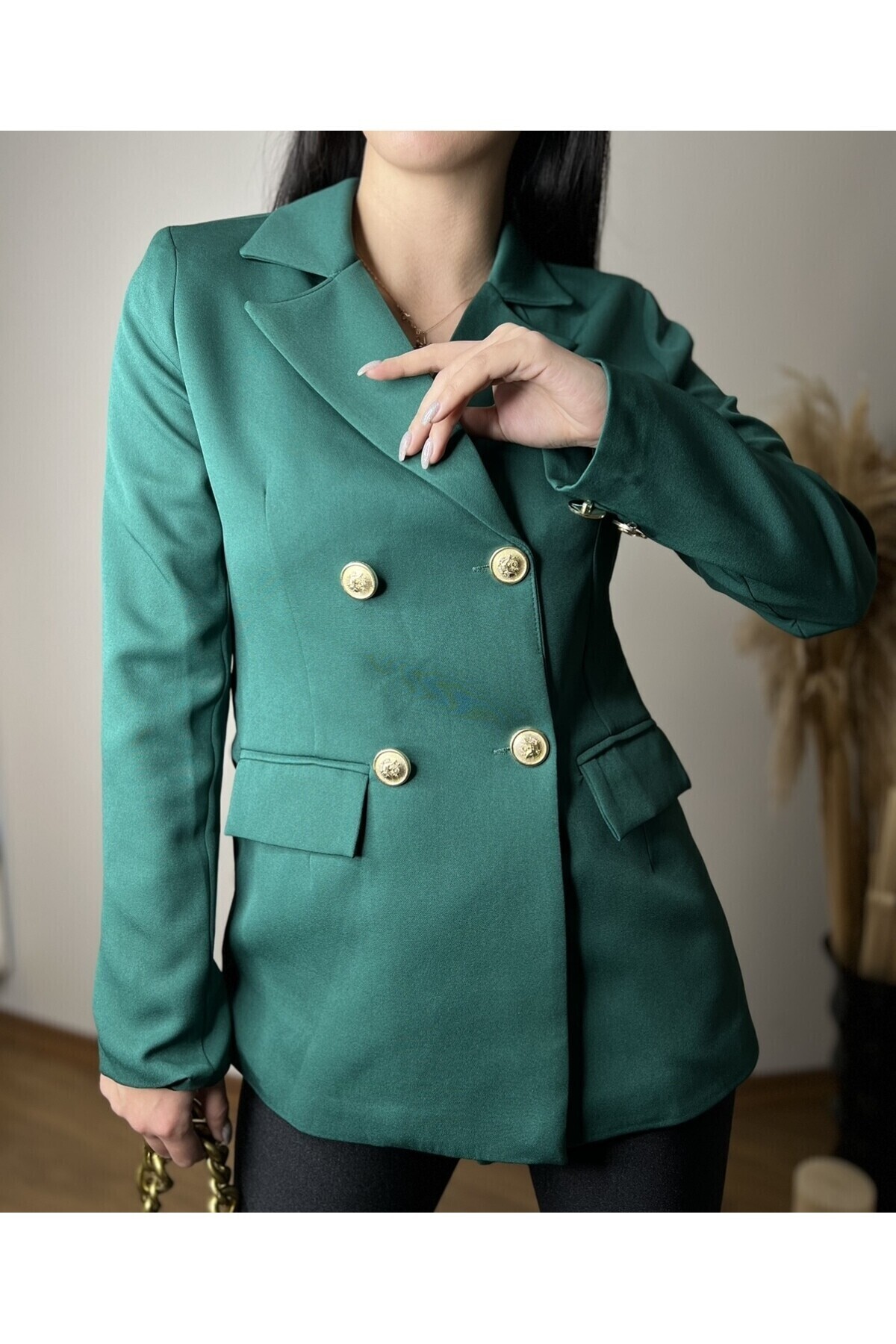 Düğme Detay Blazer Ceket