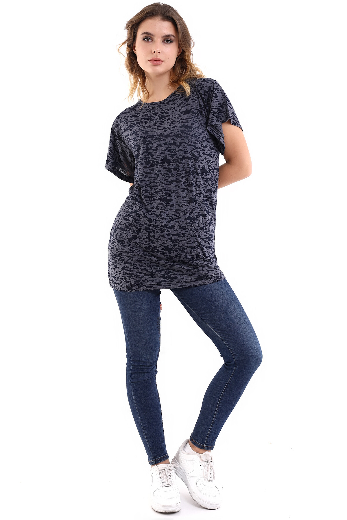 Kadın Kamuflaj Desen T-Shirt