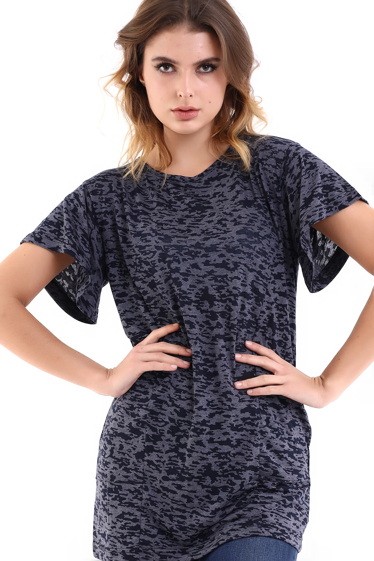 Kadın Kamuflaj Desen T-Shirt