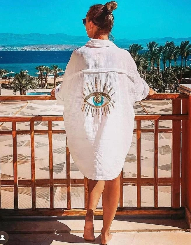 Nakış İşleme Detaylı Gömlek Tunik