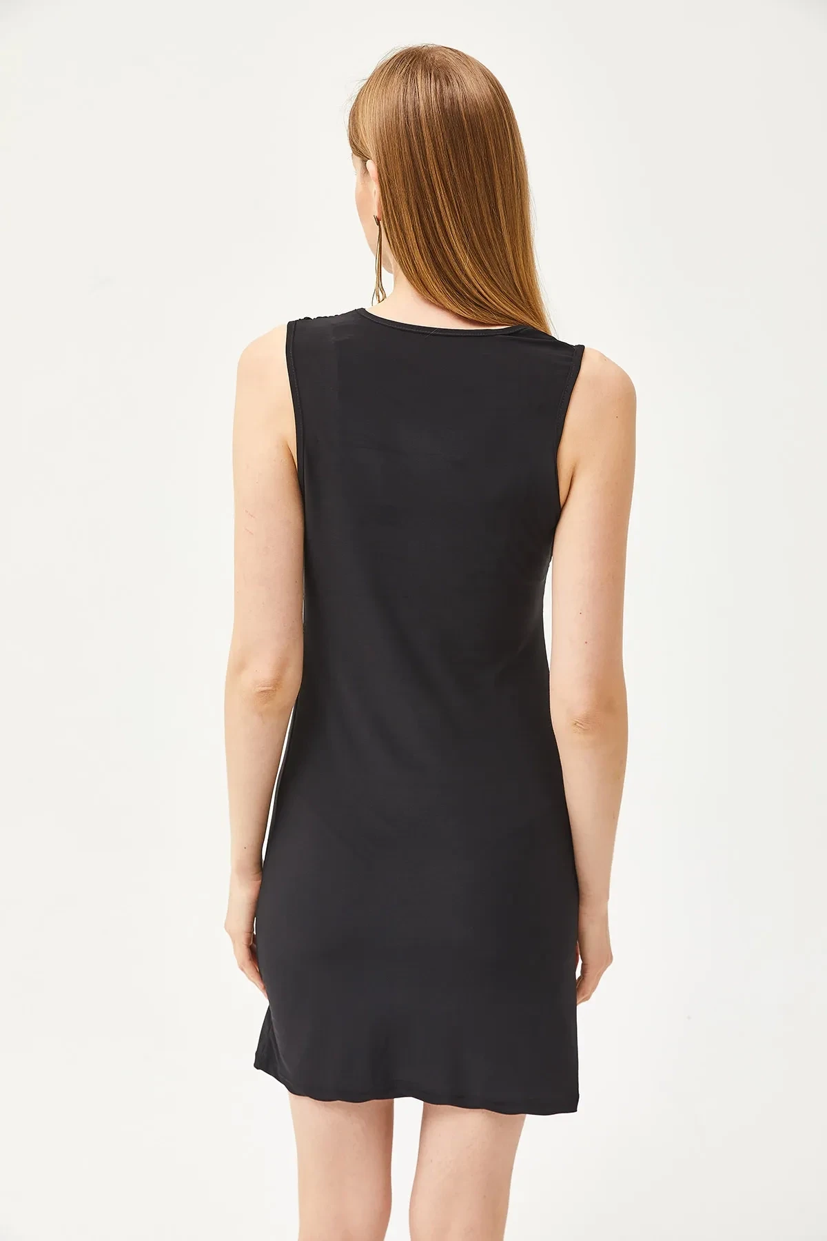 Drape Detay Mini Elbise