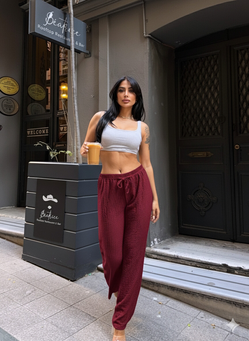 Gofre Bol Paça Pantalon Gri