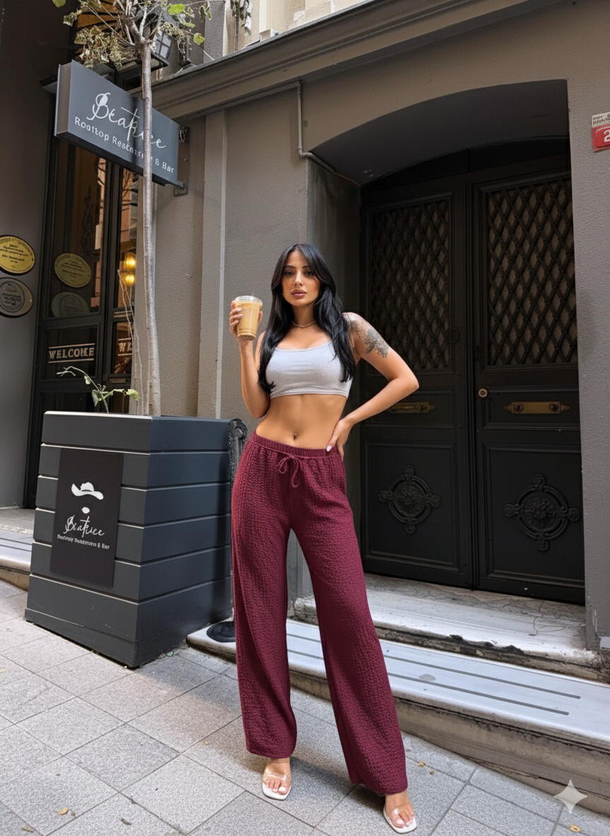 Gofre Bol Paça Pantalon Gri