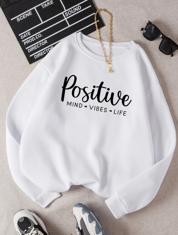 Positive Energy Sweatshirt Beyaz