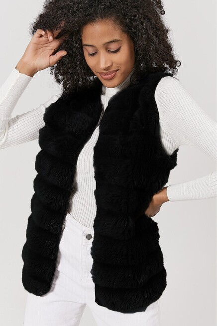 Peluş Suni Kürk Yelek