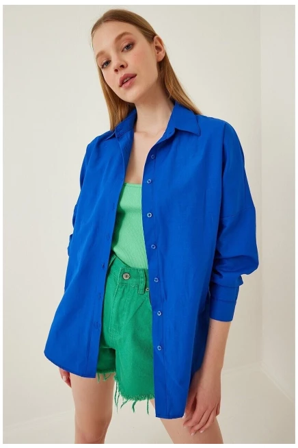 Oversize Uzun Basic Gömlek