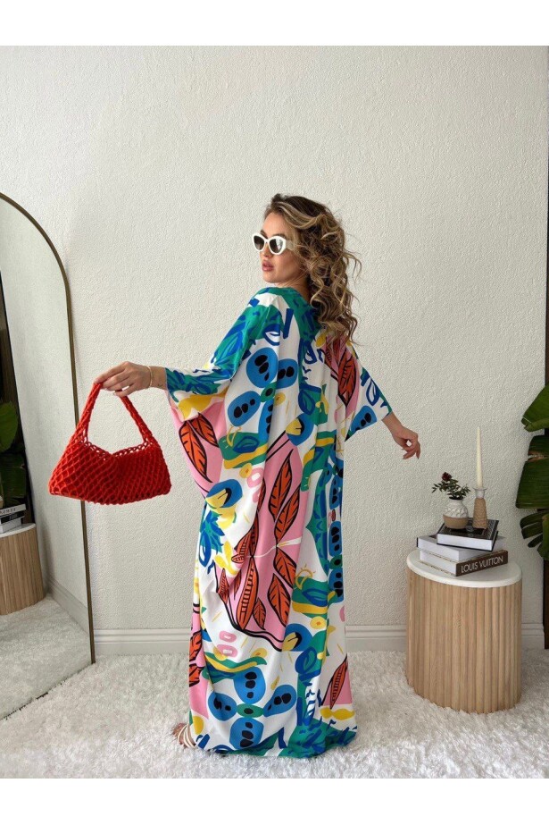 Desenli Kimono İthal Kumaş