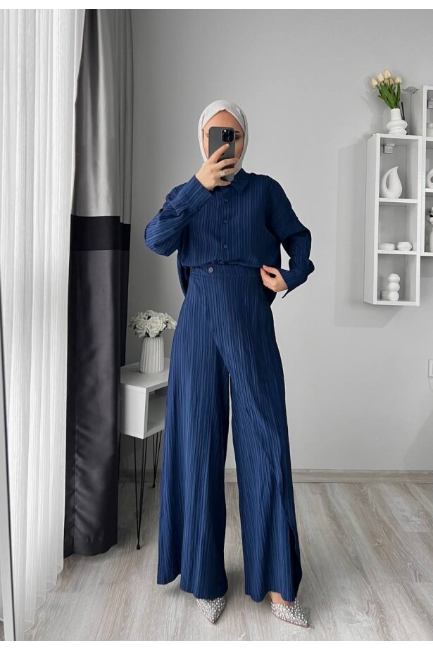 Lacivert Pantalon Gömlek Alt Üst Takım