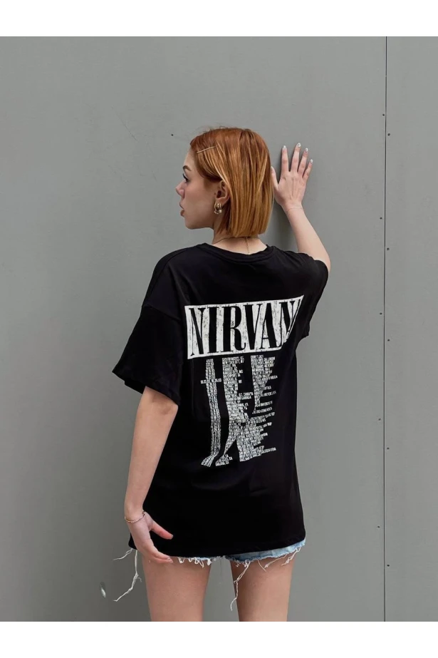 Ön Arka Baskılı Oversize T-Shirt
