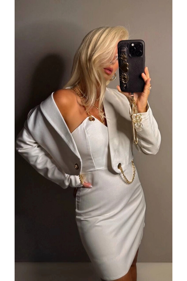 Ceketli Tasarım Elbise Takım